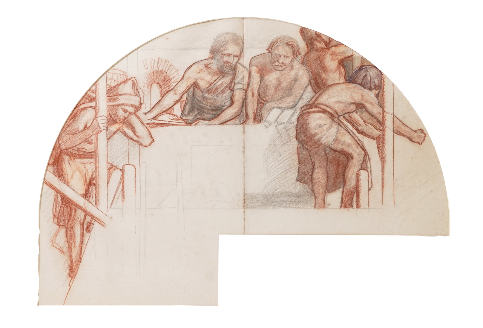 Harry Robert Mileham, (1873-1957), Study of figures labouring